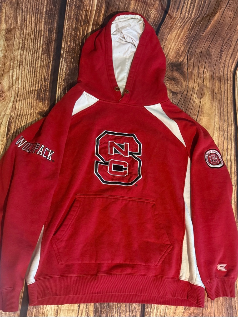 Vintage Red and White NC State Wolfpack Pullover